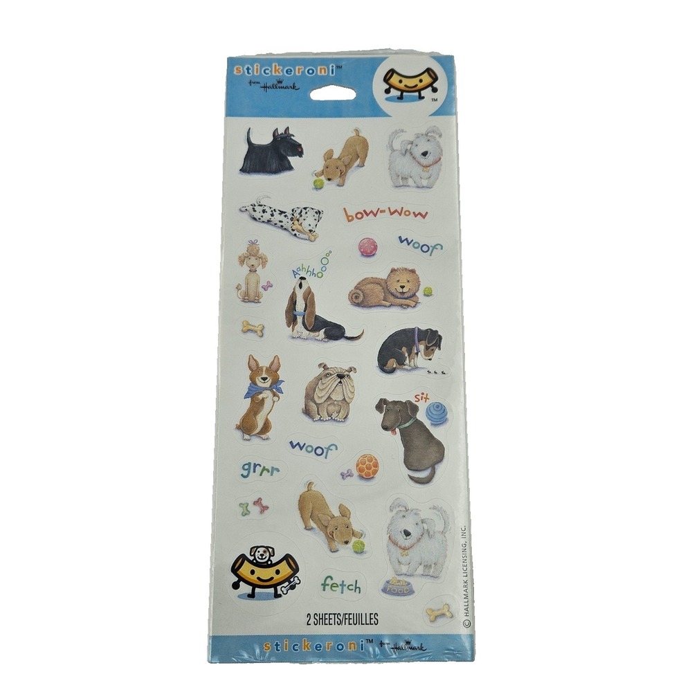 Hallmark Dog Stickers Cute Puppy Pet Scrapbook‎ Planner Stickeroni